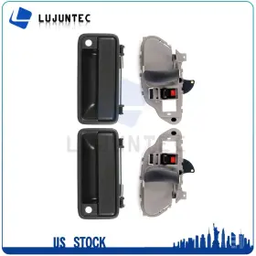 Ljt823515s01 Lujuntec 4x Door Handle Inside And Outside For Chevy Gmc Pickup Truck Suv Gray Black
