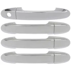 12763454 Luxfineparts Door Handle Cover Covers Chrome Plastic Fit For Hyundai Santa Fe 2006-2012