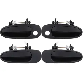 Luxfineparts 12763458 4x Black Exterior Door Handle Front Rear Left Right For Corolla Prizm 93-97