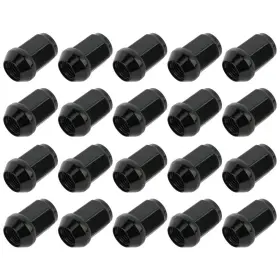 13530710 Luxfineparts 20 Pcs Wheel Lug Nuts For Chevrolet Pickup Black 9/16 Inch -18 Closed End Bulge Acorn