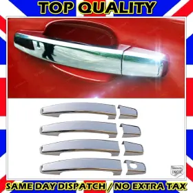 Maxhanest 723496253377 Chrome Door Handle Cover 4 S.steel For Vauxhall Opel Corsa D-e 2006 To 2018
