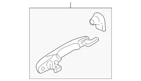 C243-73-410k-50 Mazda Genuine Handle Outside - Drivers Side Lh