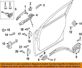 Bdts5842xf Mazda Oem 19-25 3 Front Door Lock Hardware-handle Base