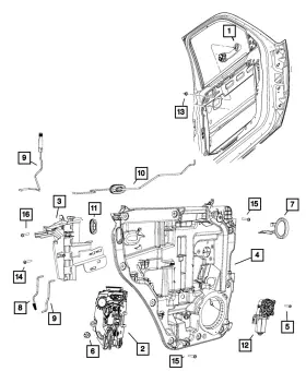 04589807ab Mopar Genuine Exterior Door Handle 4589807ab