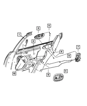 0qa51tzzaf Mopar Genuine Exterior Door Handle Left Qa51tzzaf