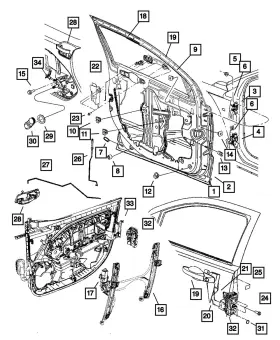 1de571rhad Mopar Genuine Exterior Door Handle Left