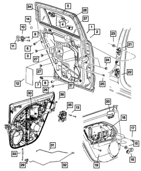 1de581rhad Mopar Genuine Exterior Door Handle Right