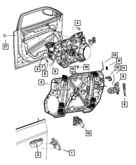 1mz85kyvaj Mopar Genuine Front Door Exterior Handle Left