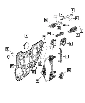 1sz34pgrad Mopar Genuine Exterior Door Handle
