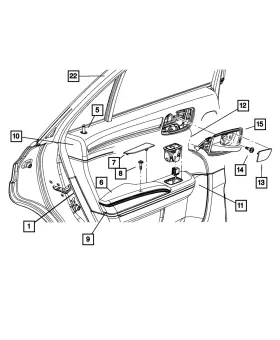 1tf541xmac Mopar Genuine Inside Release Handle Right