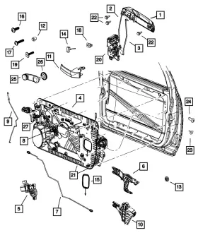 1uj86mbjaj Mopar Genuine Exterior Door Handle Right