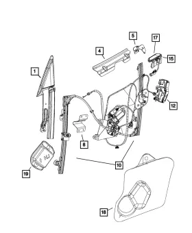 1we07kbuab Mopar Genuine Handle Cover Left