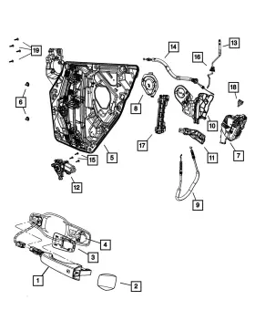 68151995ab Mopar Genuine Exterior Door Handle