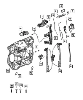 6cv361bjad Mopar Genuine Exterior Door Handle Right