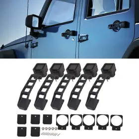 Moto Ht 612047778677 5 Pcs Abs Black Exterior Door Handles Set For Jeep Wrangler Jk/jku 2007-2017