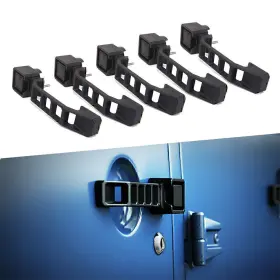 Newyoutube 422122253780 5pcs Black Plastic Exterior Door Handles Set For 07-17 Jeep Wrangler Jk