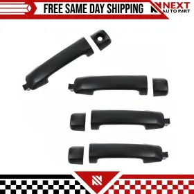 Dha87676 Next Autopart New Front Rear Outside Smooth Black Door Handle Set Of 4pc For Tundra Crew Max