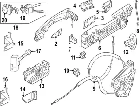 80640-5mr5b Nissan Genuine Grip-outside Handle