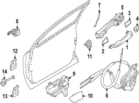 80640-6ta6e Nissan Genuine Handle Outside
