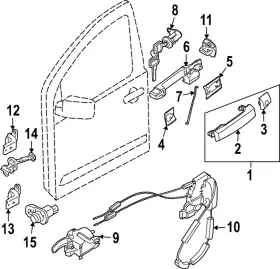806b0-9bw6a Nissan Genuine Handle Outside
