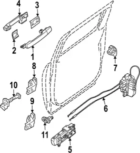 82604-9bw9a Nissan Genuine Handle Outside