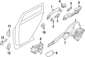 82640-6ta1b Nissan Genuine Handle Outside