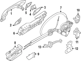 826d2-7lf4a Nissan Genuine Handle Outside