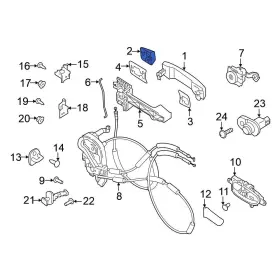 806469fu0a Nissan Oe For Titan 23-24 Front Left Exterior Door Handle Cover