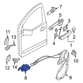 806709bt0a Nissan Oe For Frontier 05-21 Rear Right Inner Interior Door Handle