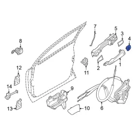 826466ta3b Nissan Oe For Pathfinder 22-24 Rear Exterior Door Handle Cover