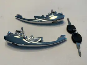 113.837.205m Ok Parts Pair Vw Volkswagen Bug Beetle Chrome Exterior Door Handle 2 Pcs Keyed Alike T3