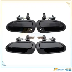 Sa802333t01 Orrigey 4x Door Handles Exterior Right Left Front Rear For 98-02 Honda Accord Black