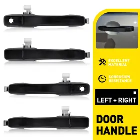 72640s9a003pfm Oxilam 4pcs Exterior Door Handles Fits 2002-2006 Honda Cr-v Se Front&rear Side Black Us