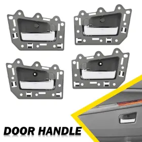 822-96 Oxilam Right&left 4x Interior Inside Door Handle Gray For 05-10 Jeep Grand Cherokee Usa