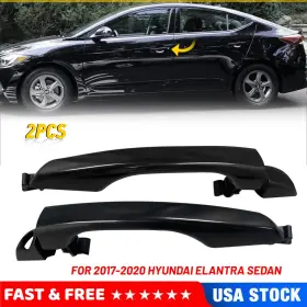 Mbs-wm-elantra-17-20fl-fr Oxilam 2 Outside Door Handle Driver Passenger Lh Rh Front For Hyundai Elantra 2017-20