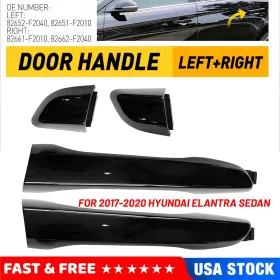 Mbs-wm-elantra-17-20fl-rr Oxilam For 2017-2020 Hyundai Elantra Outside Door Handle Rear Driver And Passenger Side