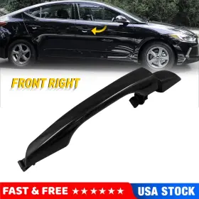 Mbs-wm-elantra-17-20fr Oxilam For 2017-2020 Hyundai Elantra Durable Black Outside Door Handle Front Passenger