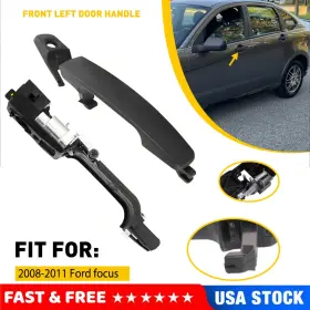 Mbs-wm-focus-08-11fl Oxilam For 2008-2011 Ford Focus Lh Driver Side Exterior Door Handle And Bracket Primed