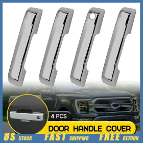 Mbsg-f150-21-24c Oxilam Door Handle Covers Without Smartkey Hole For 2021-2024 Ford F150 F-150 Chrome
