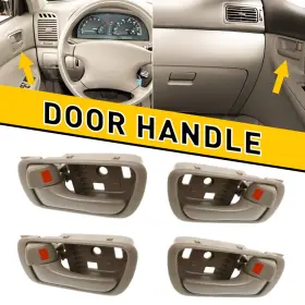 Qqn-kfj-95517 Oxilam For 2002-2006 Toyota Camry 4pcs Interior Inner Door Handle Front Rear Left Right