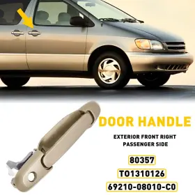 Wwd-fzd-45564 Oxilam 1pcs Exterior Door Handle For 1998-2003 Toyota Sienna Front Right Passenger Side