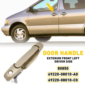 Wwd-fzd-45565 Oxilam Exterior Door Handle For 1998-2003 Toyota Sienna Front Driver Left Lh Side Beige