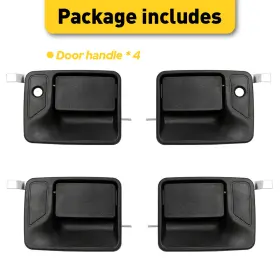 Wwd-mbs-nm-76552 Oxilam 4 Exterior Door Handles For 1999-2016 F250 F350 F450 Super Duty Left Right Side