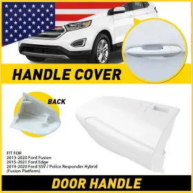 Xpd-msg-76521 Oxilam For 2013-2020 Ford Fusion Left Driver Door Handle Key Bezel Cover Pearl White 1x