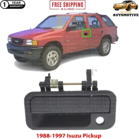 8943358703 Perfect Fit Exterior Door Handle Textured Black Front Driver Side Fits 88-97 Isuzu Pickup
