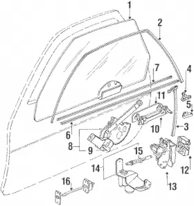 928-537-063-04 Porsche Genuine 928 Door Lever Left Side 92853706302 Outside