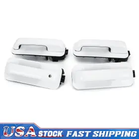 Cbs60w Pqy 4pcs For 2015-2020 Ford F-150 F150 Oxford White Door Handles Front And Rear Set