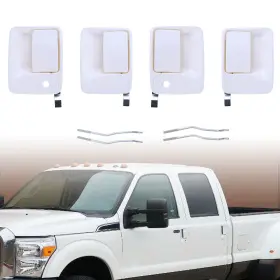 Fd1118fe2 Precisionautopartshub Fd1118fe1/fd1118fe2 Front Driver And Passenger Oxford White Door Handle Set For Ford Super Duty 99-16