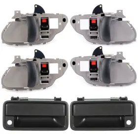Pump830992p01 Pumpmart 2x Black Outer 4x Gray Inner Door Handles For 95-00 Chevy Gmc Pickup Suburban