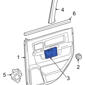 1gy64xdvad Ram Oe For 1500 2011-2012 Front Right Interior Door Handle Trim